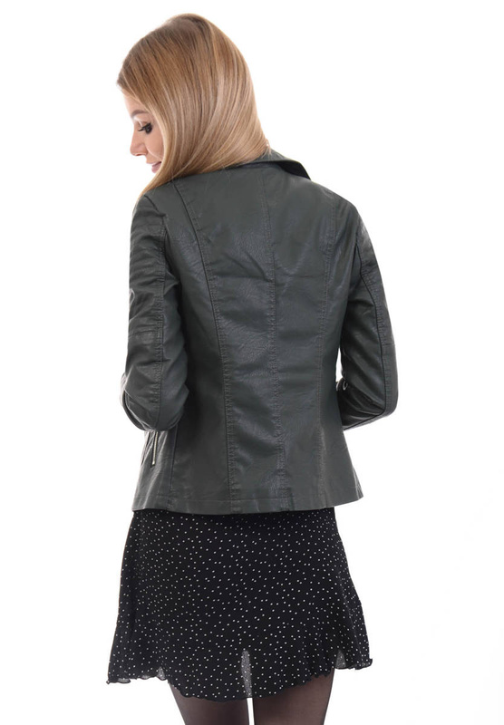 Damska Kurtka Ramoneska Sandra Zielona