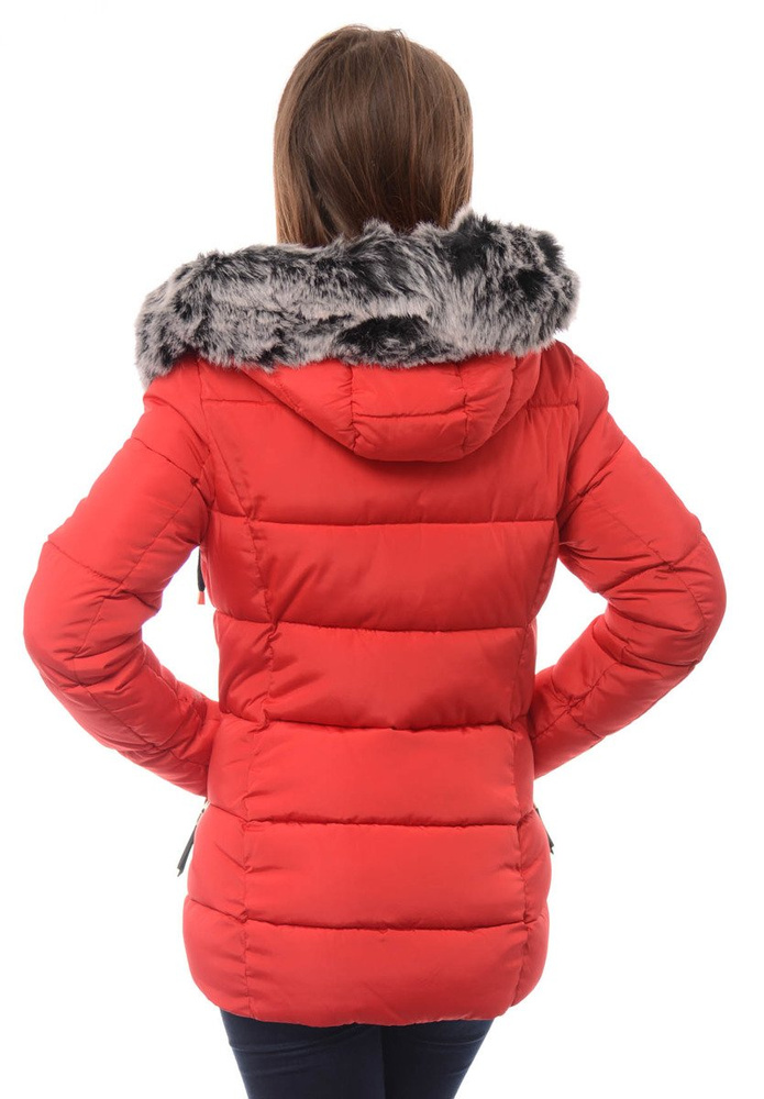 Damska Zimowa Kurtka Ortalionowa Melani Czerwona