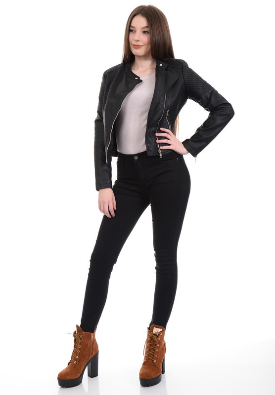 Damskie Spodnie Jeansowe Czarne