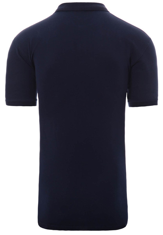 Męska Koszulka Polo Gładka Granatowa