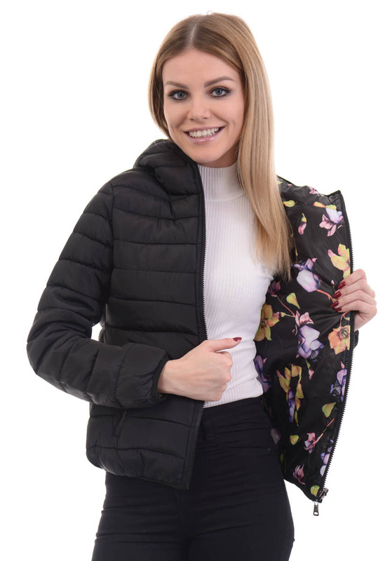 Damska Dwustronna Wiosenno - Jesienna Kurtka Judyta Czarna