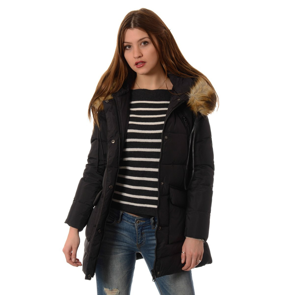 Damska Puchowa Kurtka Zimowa Inez Czarna