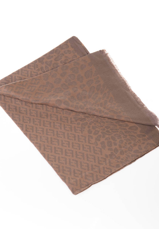 Szal Damski W Panterkę Brązowy