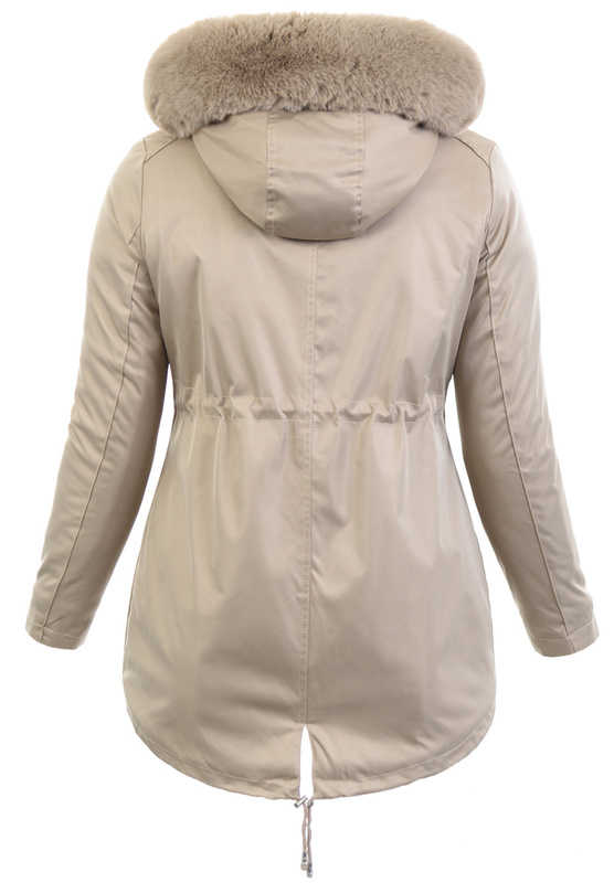 Kurtka Parka Zimowa Elżbieta Beżowa