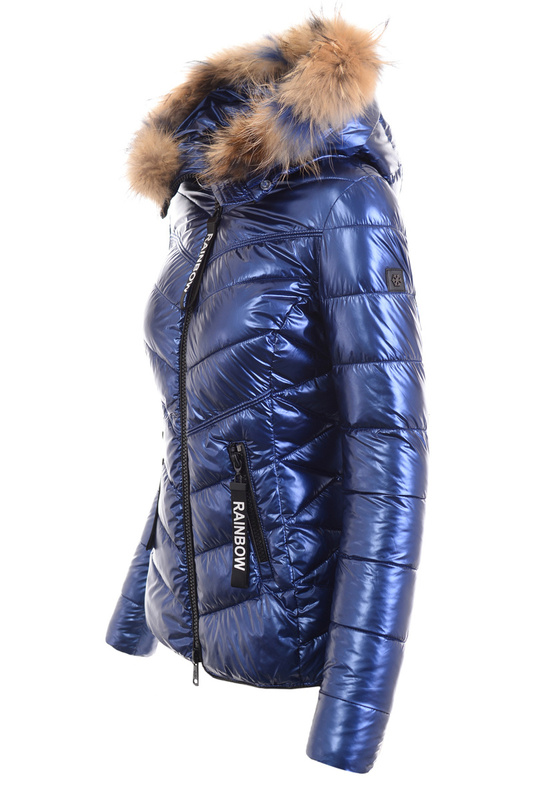 Damska Kurtka Zimowa Ortalionowa Marcelina Niebieska