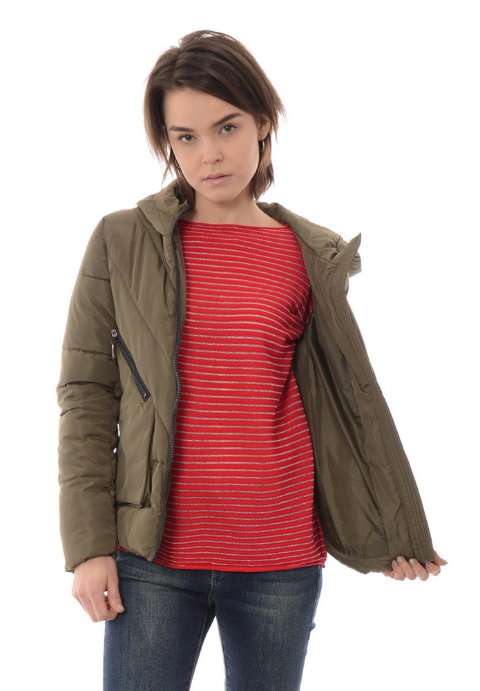 Damska Zimowa Kurtka Ortalionowa Ludmiła Zielona