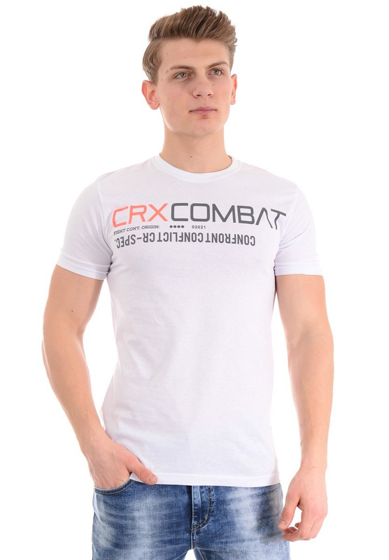 Męska Koszulka T-Shirt Nadruk Biała