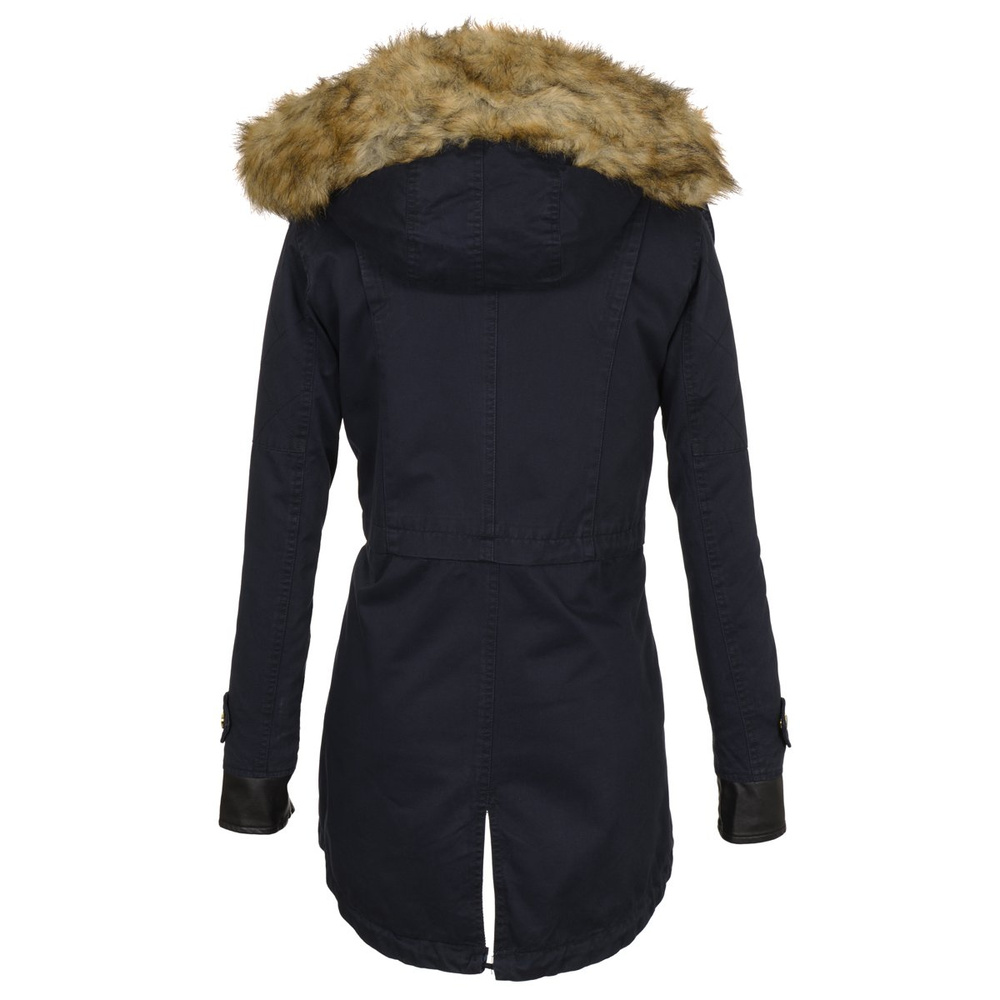 Damska Parka Kurtka Zimowa 2w1 Granat