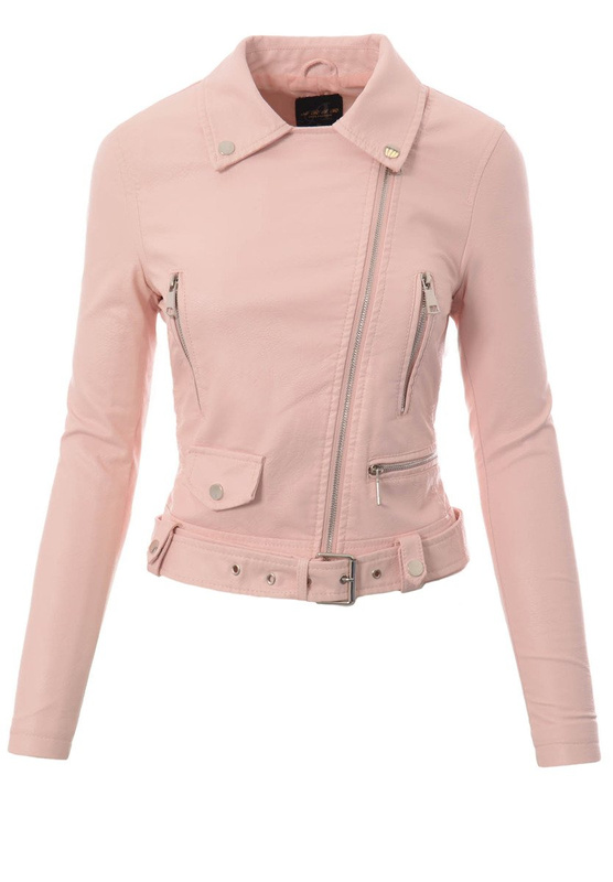 Damska Kurtka Ramoneska Angelika Różowa