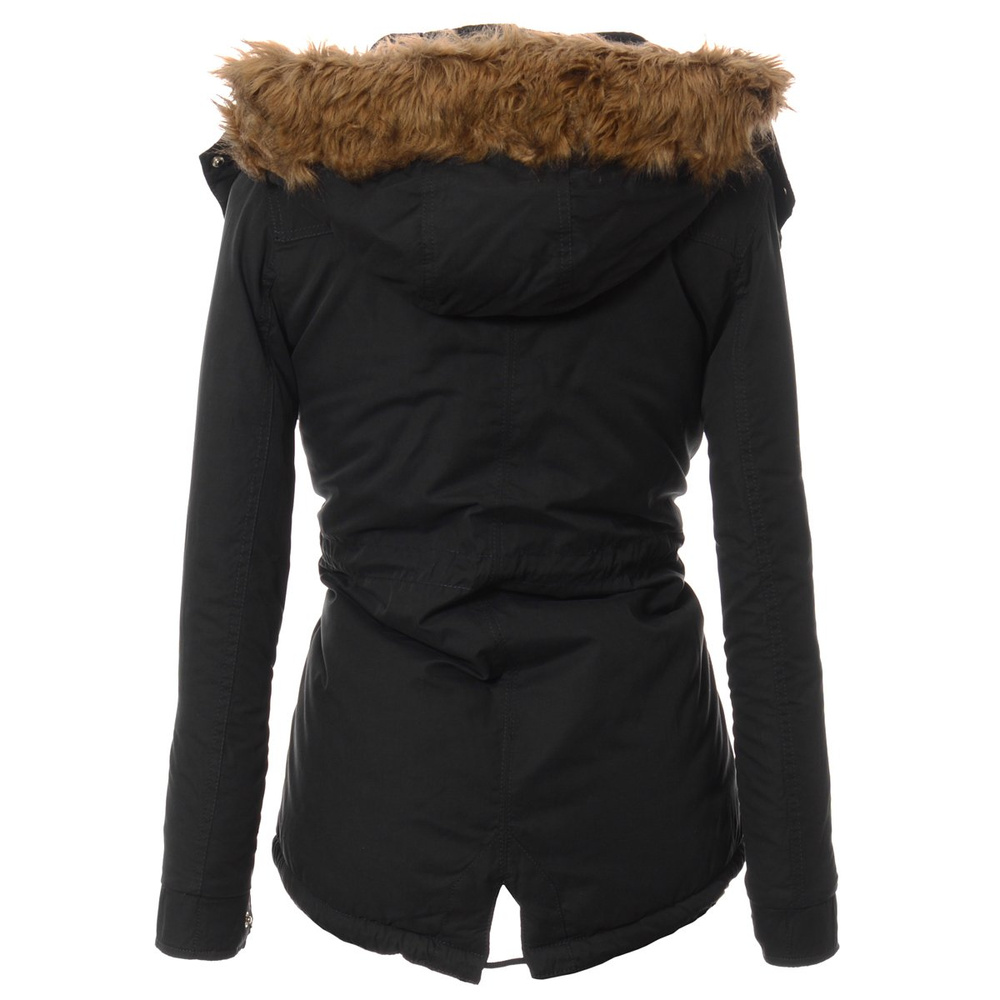 Damska Kurtka Parka Zimowa Granatowa