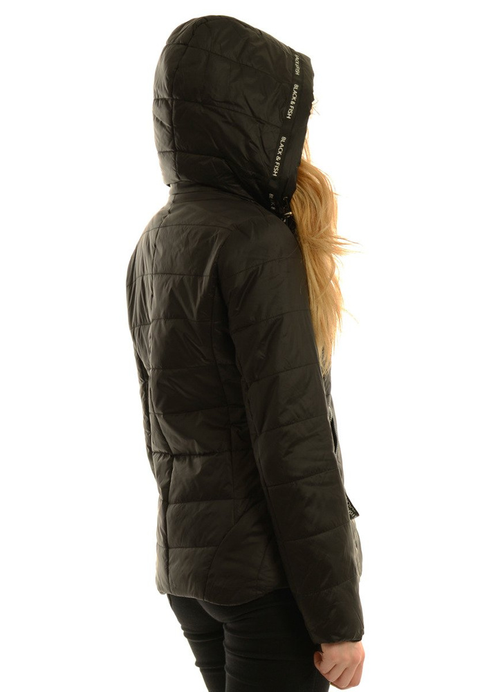 Damska Jesienna Wiosenna Kurtka Vivian Czarna