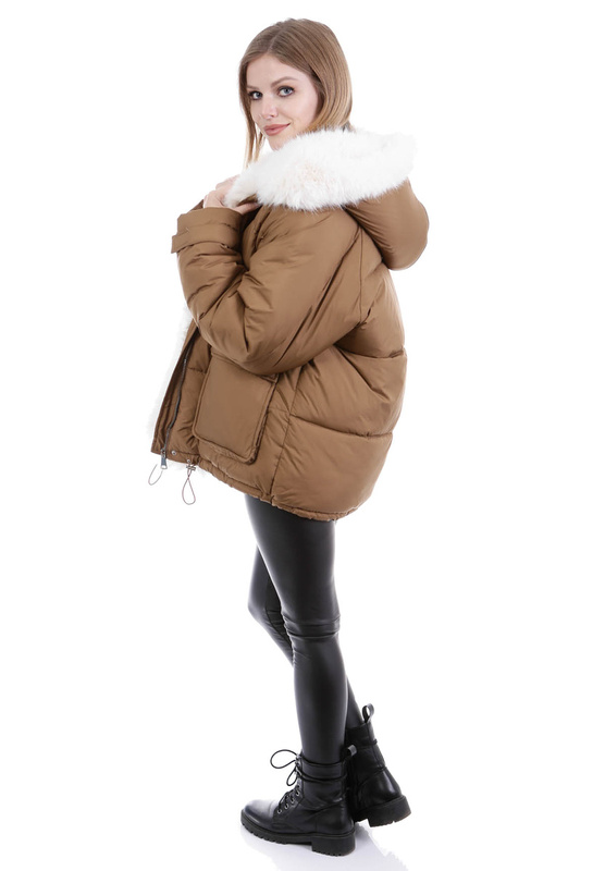 Damska Kurtka Pikowana Kristin Brązowa