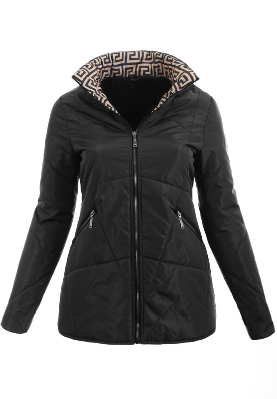 Damska Wiosenna Kurtka Mieczysława Czarna