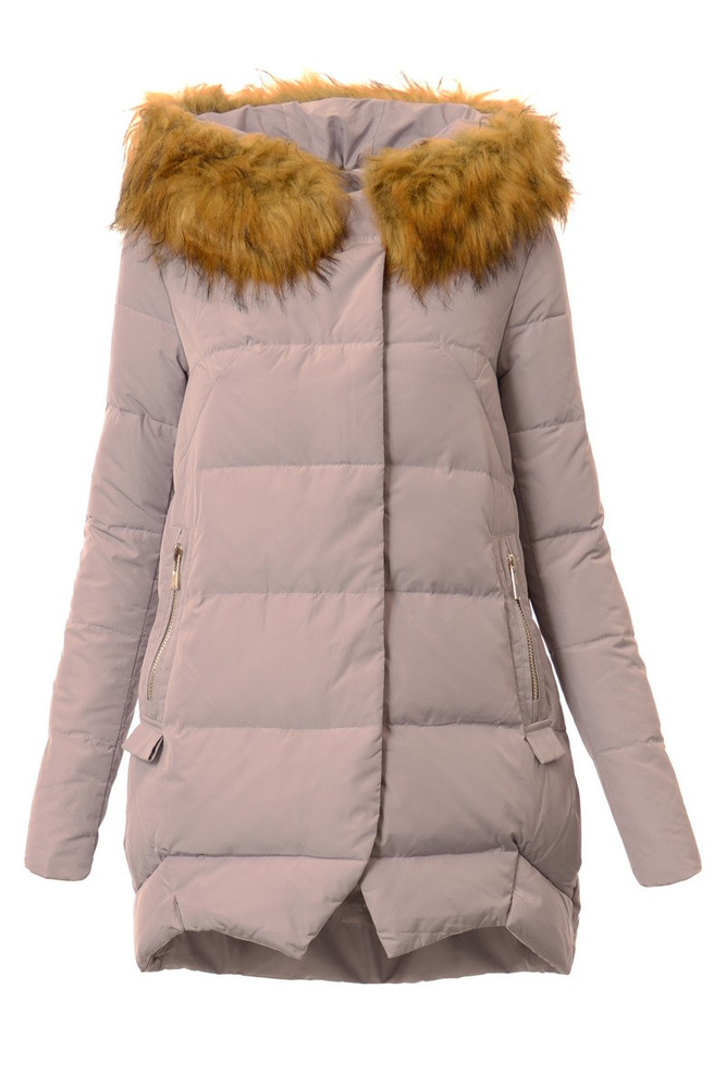 Puchowa Damska Kurtka Zimowa Nancy Szara