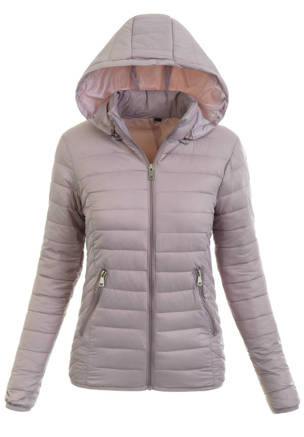 Damska Wiosenno- Jesienna Kurtka Malwina Pudrowo Różowa