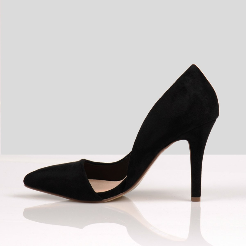 Asymetryczne Szpilki w Szpic Sandra Czarne