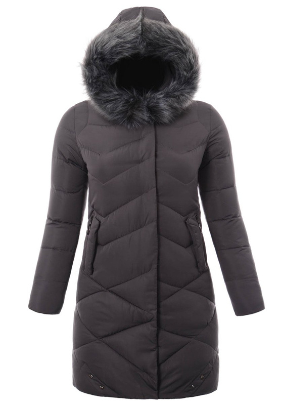 Damska Zimowa Kurtka Ortalionowa Grafitowa
