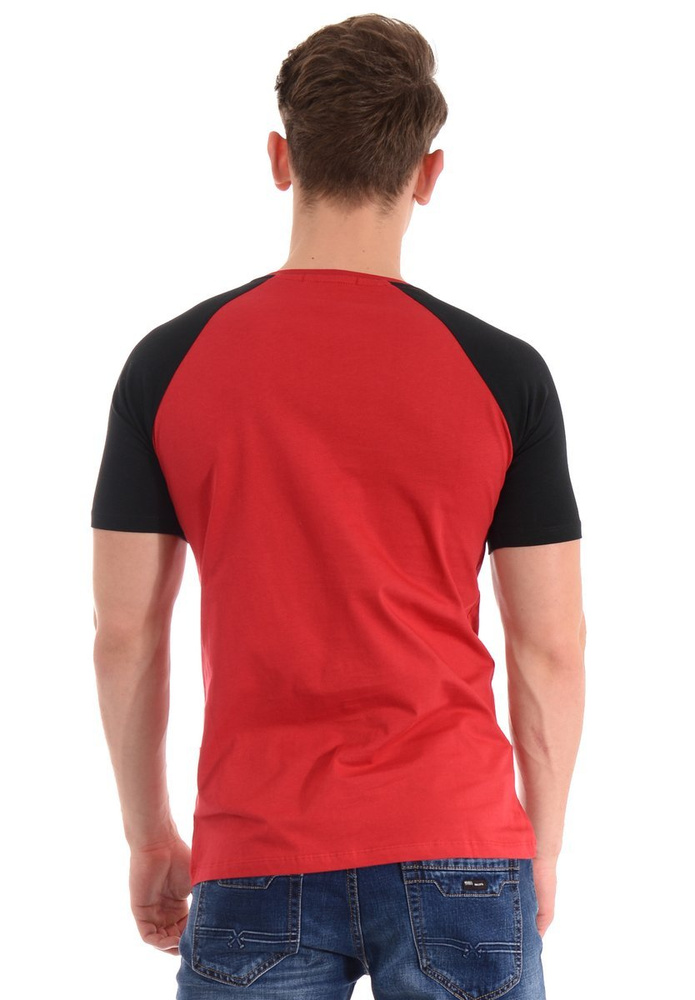 Męska Koszulka T-Shirt Nadruk Czerwona