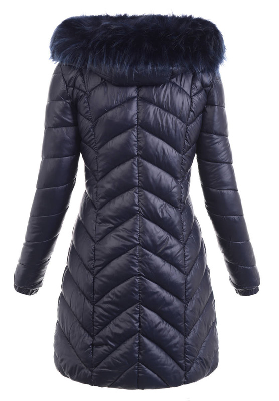 Damska Kurtka Zimowa Ortalionowa Stella Granatowa