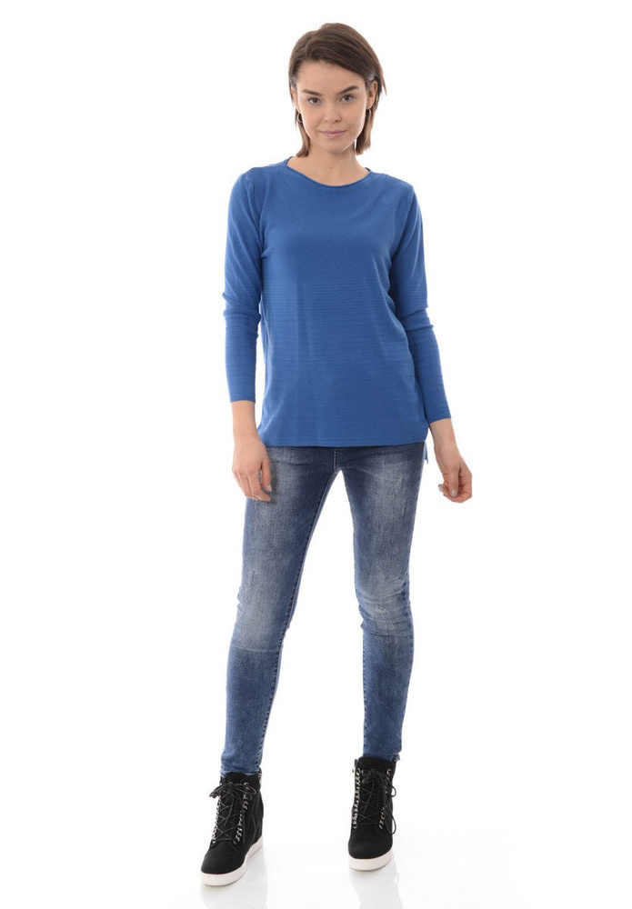 Damskie Spodnie Jeansy Przetarcia Rurki Granatowe