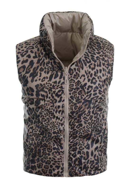 Damska Kamizelka Bezrękawnik Daria Beżowy