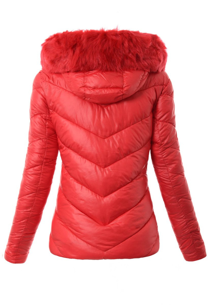 Damska Zimowa Kurtka Ortalionowa Czerwona