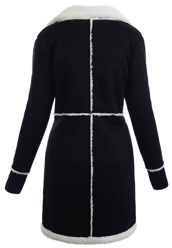 Damska Zimowa Kurtka Kożuszek Emanuela Czarny