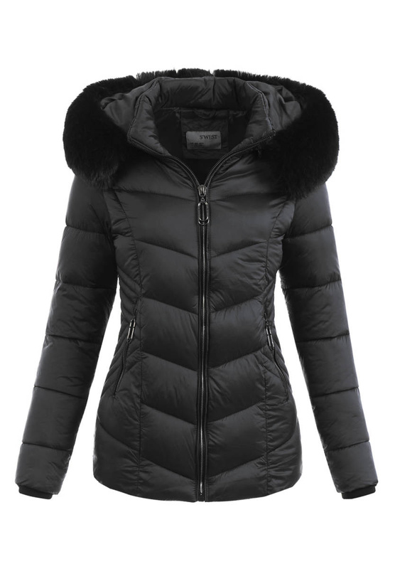 Kurtka Zimowa Pikowana Żaneta Czarna
