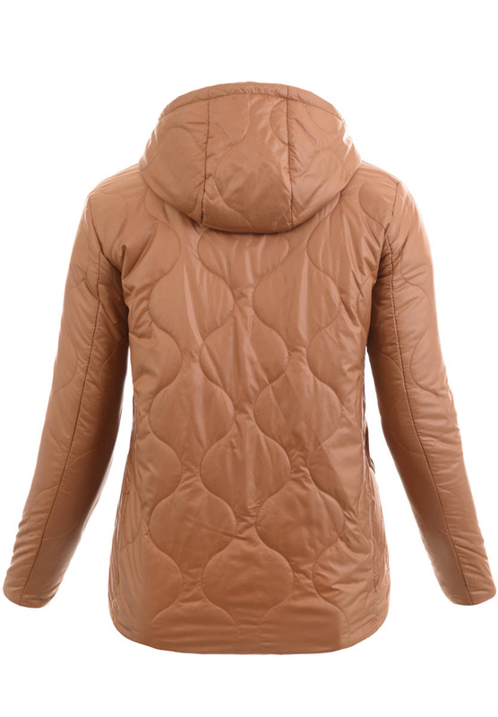 Damska Wiosenna Kurtka Halina Brązowa