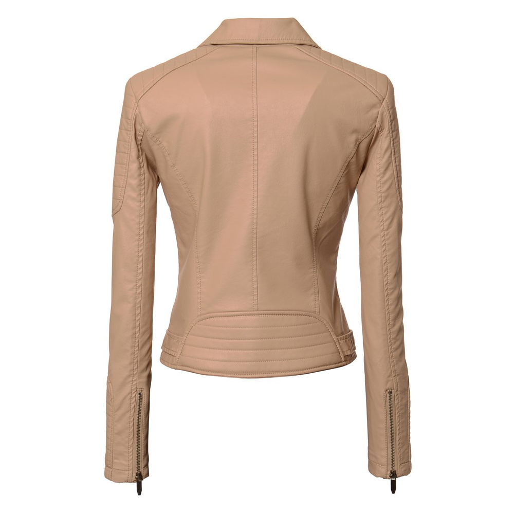 Damska Kurtka Ramoneska Evelina Beżowa