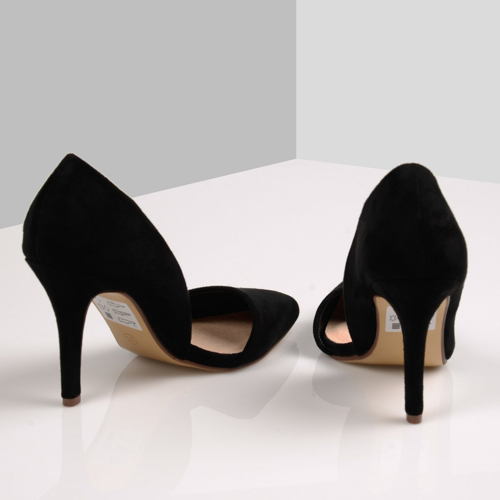 Asymetryczne Szpilki w Szpic Sandra Czarne