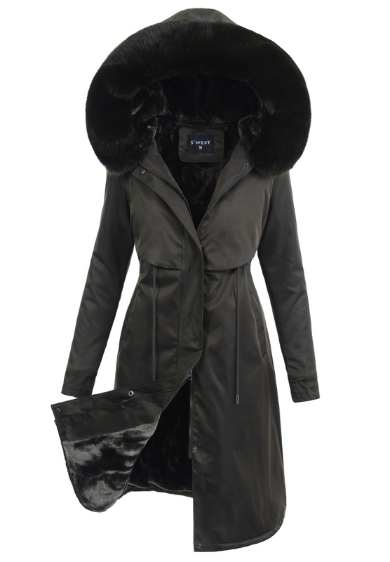 Damska Kurtka Parka Zimowa Natalia Zielona