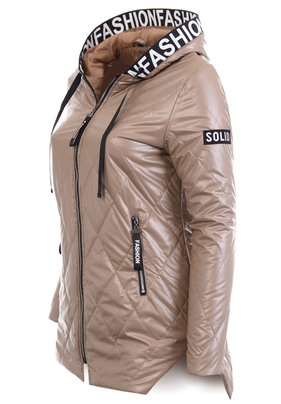 Damska Wiosenna Kurtka Feliksa Jasno Brązowa