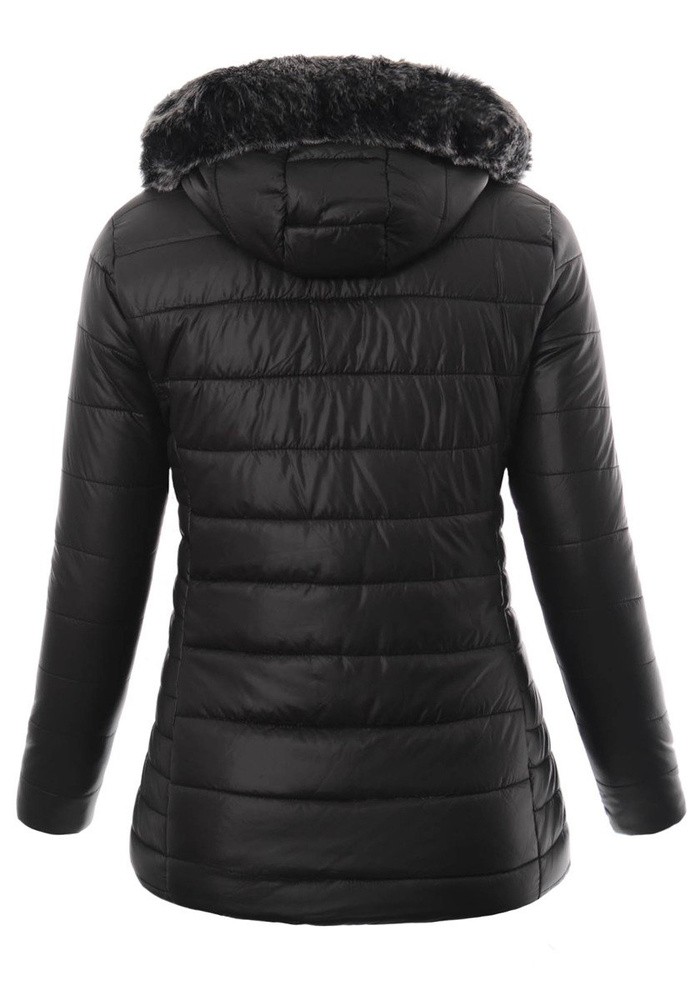 Damska Zimowa Ortalionowa Kurtka Czarna