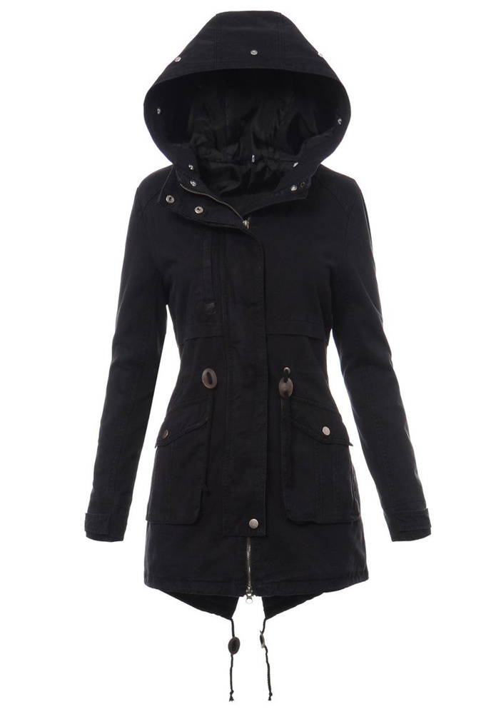 Damska Parka Kurtka Wiosenno Zimowa 2w1 Benita Czarna