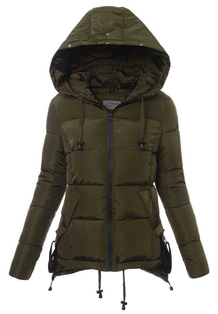Damska Zimowa Kurtka Ortalionowa Zielona