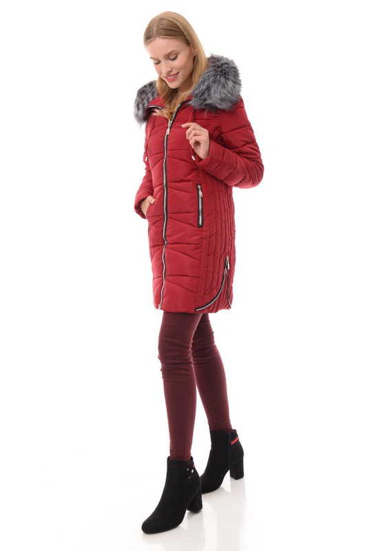 Damska Kurtka Ortalionowa Bordowa