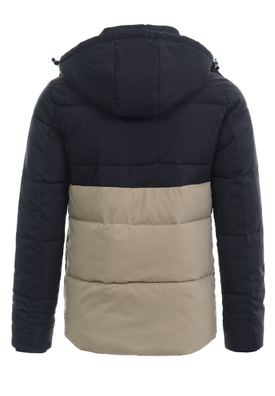 Męska Zimowa Kurtka Roman Beżowo-Czarna