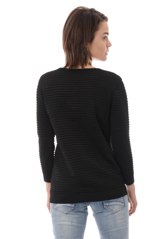 Damska Bluzka Sweterek Zapinany Czarny