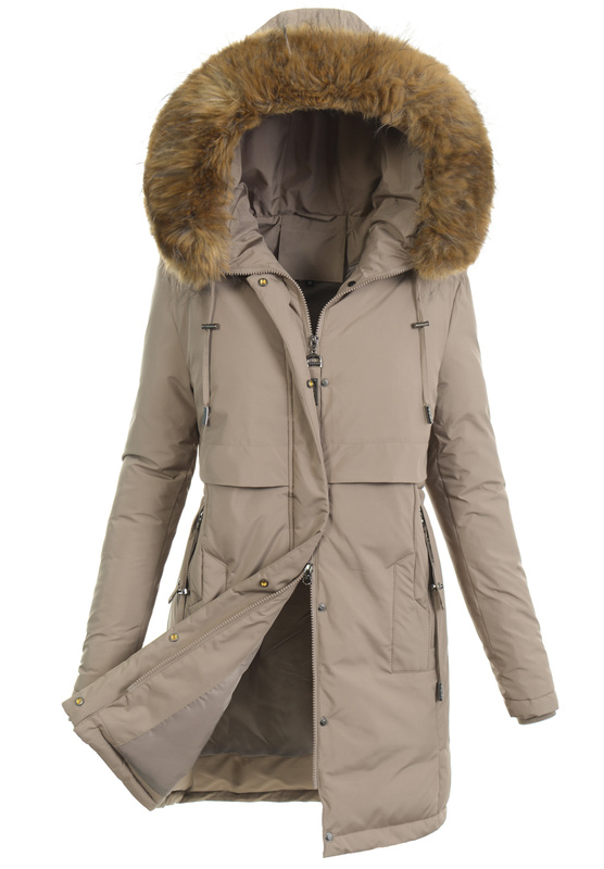 Damska Kurtka Zimowa Elwira Beżowa