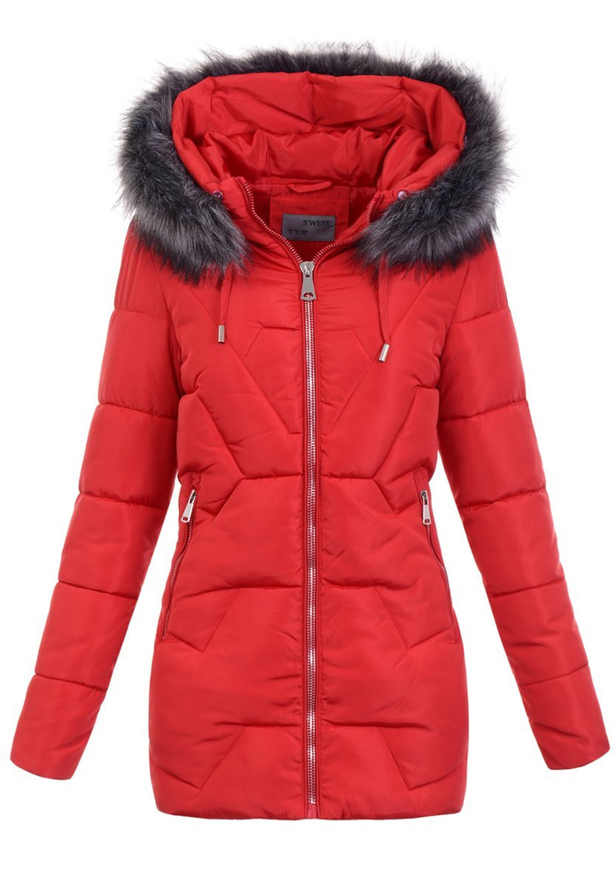 Damska Kurtka Ortalionowa Lara Czerwona