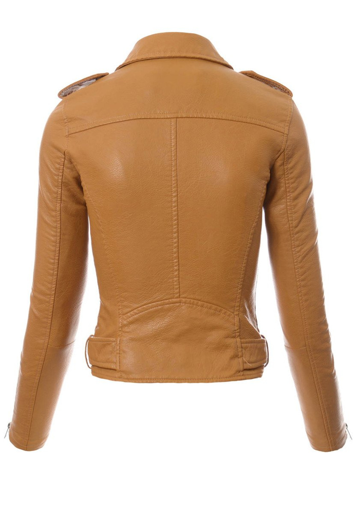 Damska Kurtka Ramoneska Gabi Camel