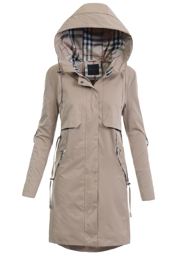 Damska Kurtka Parka Wiosenna Matylda Beżowa