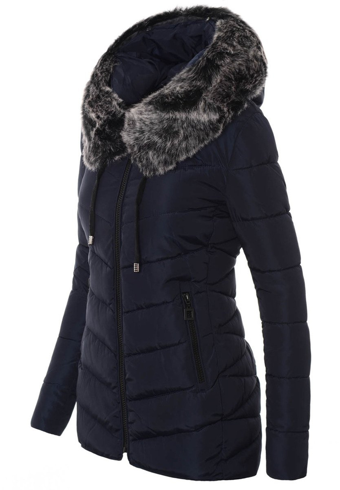 Damska Zimowa Kurtka Ortalionowa Modesta Granatowa