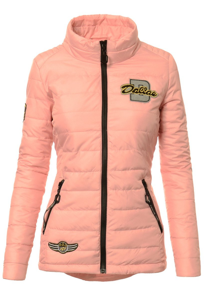 Damska Jesienna Wiosenna Kurtka Mery Różowa