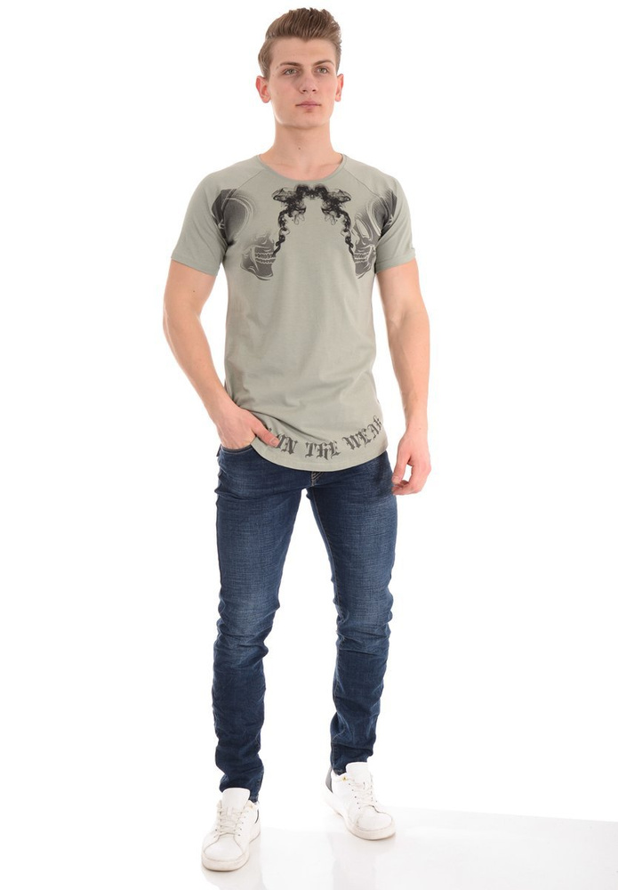 Męska Koszulka T-Shirt Nadruk Zielona