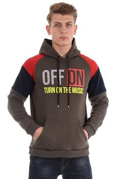 Męska Bluza Z Kapturem Khaki