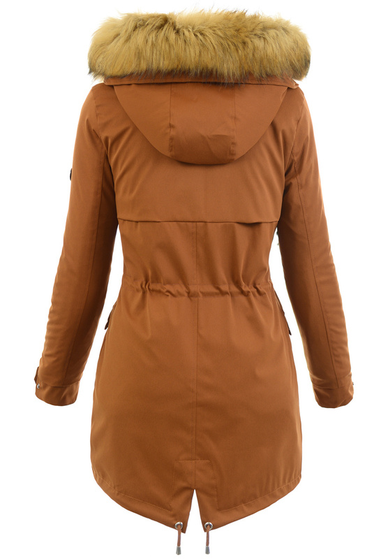 Damska Kurtka Parka 2w1 Dominika Brązowa