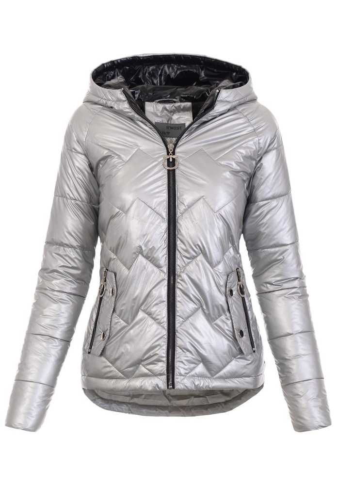 Damska Wiosenno- Jesienna Kurtka Miranda Srebrna