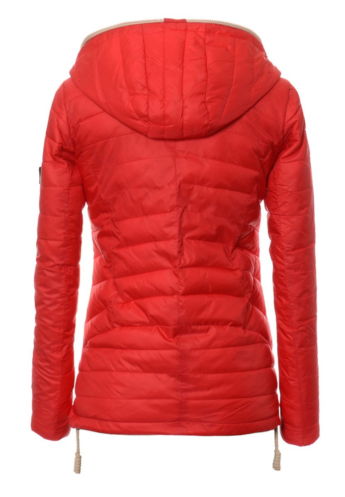 Damska Jesienna Kurtka Ortalionowa Eva Malinowa